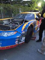 Lots of damage to the car after this first APC series race